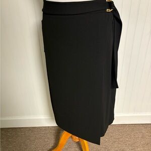 Calvin Klein Belted Black Pencil Skirt